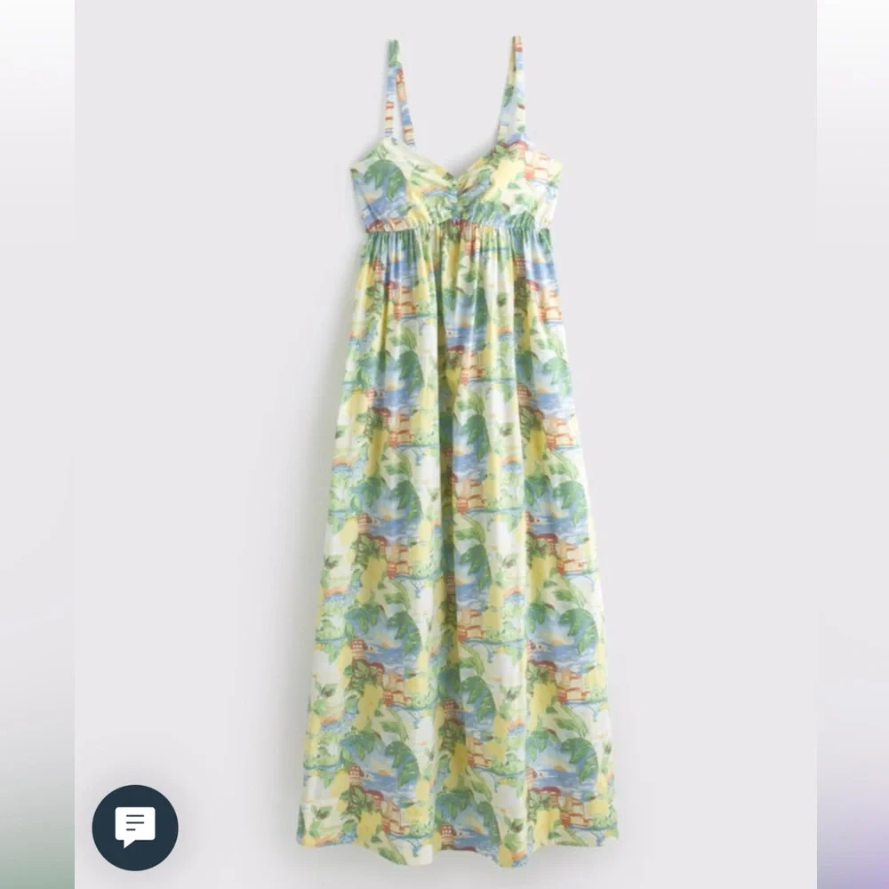 Abercrombie Sweetheart Babydoll Maxi Dress with Sweetheart Neckline